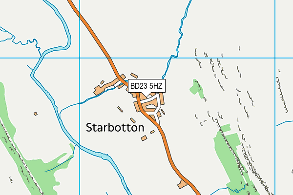 BD23 5HZ map - OS VectorMap District (Ordnance Survey)