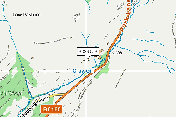 BD23 5JB map - OS VectorMap District (Ordnance Survey)