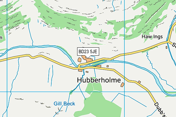 BD23 5JE map - OS VectorMap District (Ordnance Survey)