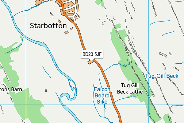 BD23 5JF map - OS VectorMap District (Ordnance Survey)
