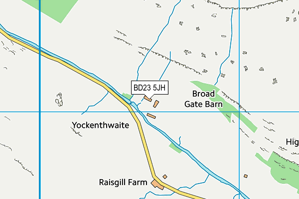 BD23 5JH map - OS VectorMap District (Ordnance Survey)