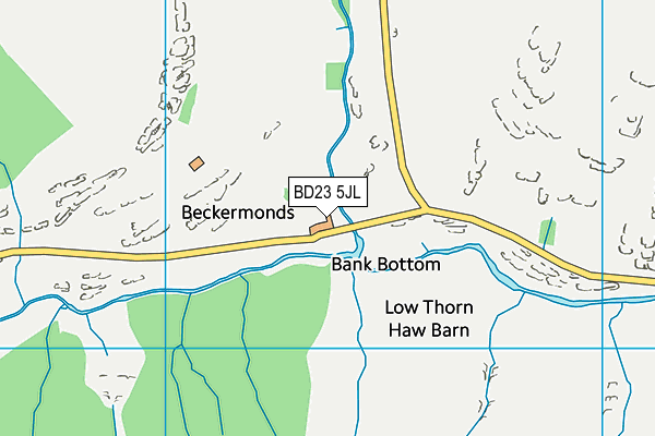 BD23 5JL map - OS VectorMap District (Ordnance Survey)