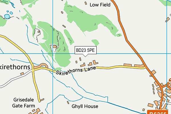 BD23 5PE map - OS VectorMap District (Ordnance Survey)