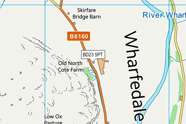 BD23 5PT map - OS VectorMap District (Ordnance Survey)