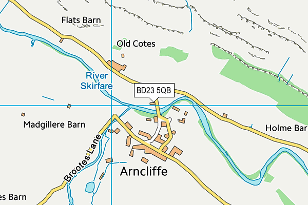 BD23 5QB map - OS VectorMap District (Ordnance Survey)