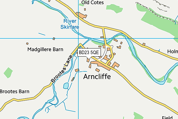 BD23 5QE map - OS VectorMap District (Ordnance Survey)