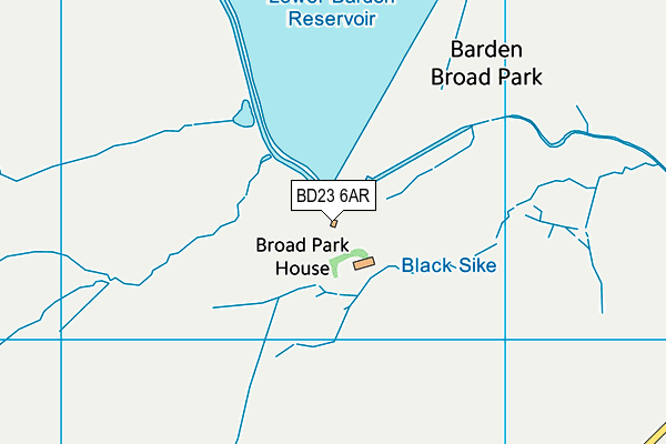 BD23 6AR map - OS VectorMap District (Ordnance Survey)