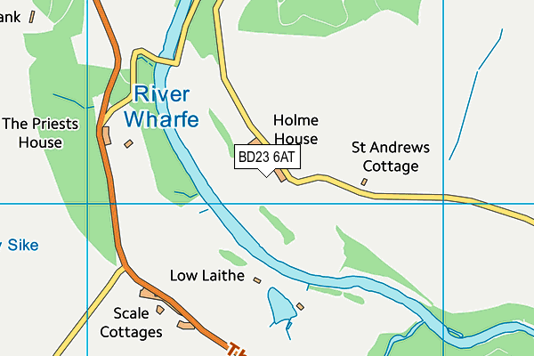 BD23 6AT map - OS VectorMap District (Ordnance Survey)