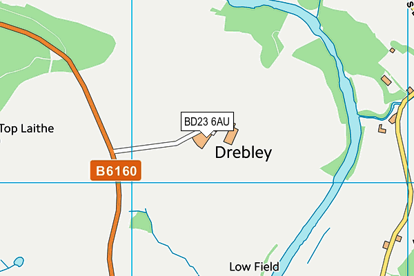 BD23 6AU map - OS VectorMap District (Ordnance Survey)