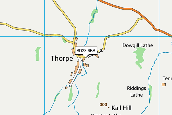 BD23 6BB map - OS VectorMap District (Ordnance Survey)