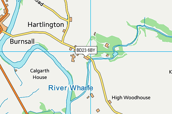 BD23 6BY map - OS VectorMap District (Ordnance Survey)