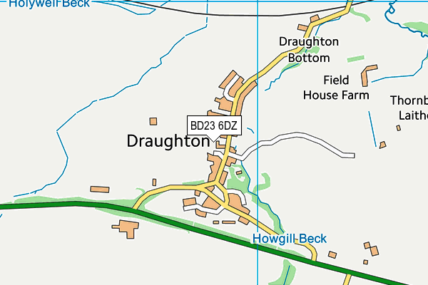 BD23 6DZ map - OS VectorMap District (Ordnance Survey)