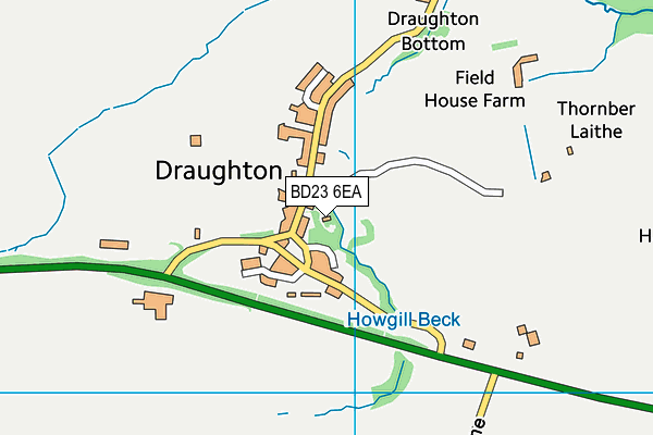 BD23 6EA map - OS VectorMap District (Ordnance Survey)