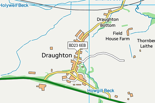 BD23 6EB map - OS VectorMap District (Ordnance Survey)