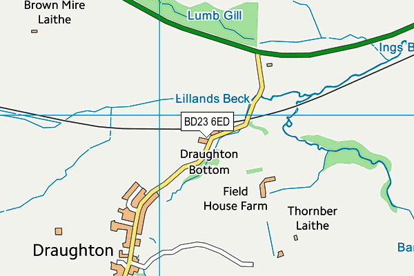 BD23 6ED map - OS VectorMap District (Ordnance Survey)