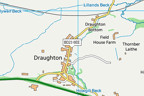 BD23 6EE map - OS VectorMap District (Ordnance Survey)