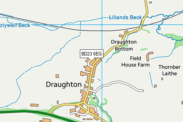 BD23 6EG map - OS VectorMap District (Ordnance Survey)