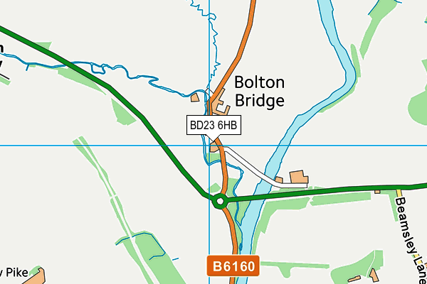 Bolton Abbey Cricket Club map (BD23 6HB) - OS VectorMap District (Ordnance Survey)