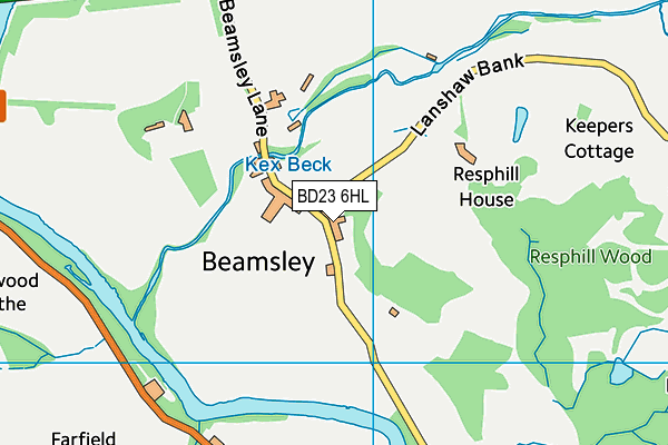 BD23 6HL map - OS VectorMap District (Ordnance Survey)