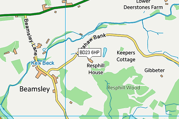 BD23 6HP map - OS VectorMap District (Ordnance Survey)