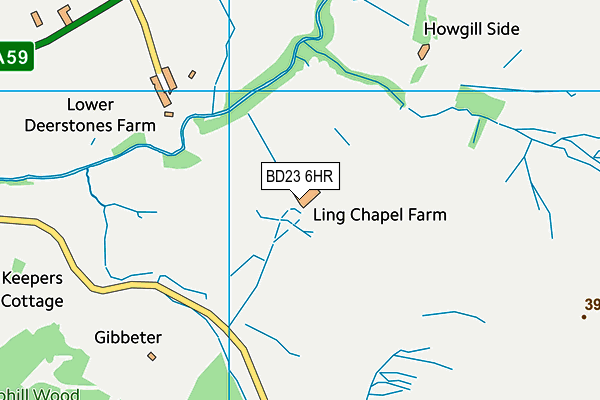 BD23 6HR map - OS VectorMap District (Ordnance Survey)