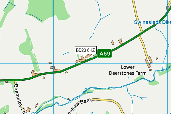 BD23 6HZ map - OS VectorMap District (Ordnance Survey)