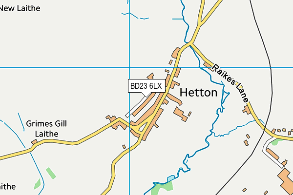 BD23 6LX map - OS VectorMap District (Ordnance Survey)