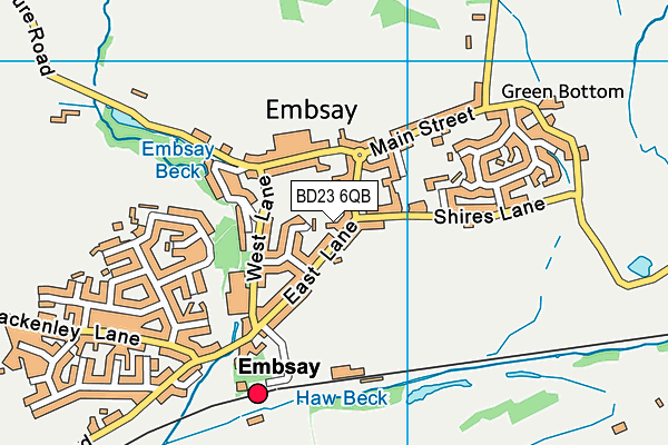 BD23 6QB map - OS VectorMap District (Ordnance Survey)