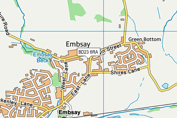 BD23 6RA map - OS VectorMap District (Ordnance Survey)