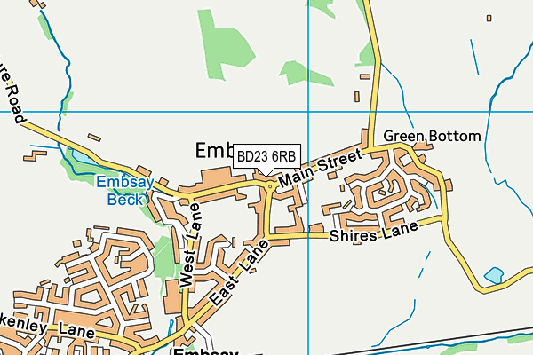 BD23 6RB map - OS VectorMap District (Ordnance Survey)