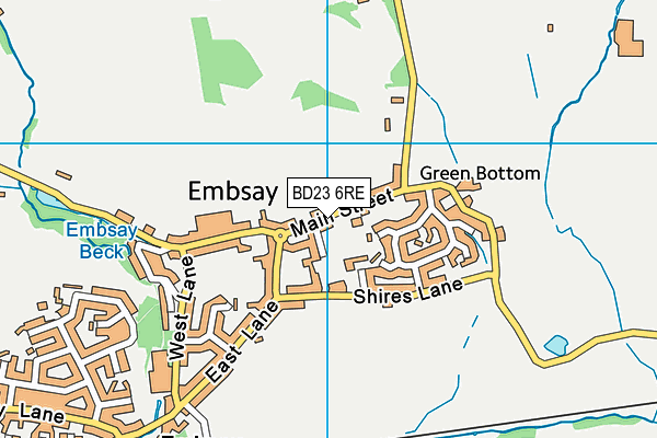 Embsay With Eastby Village Hall map (BD23 6RE) - OS VectorMap District (Ordnance Survey)