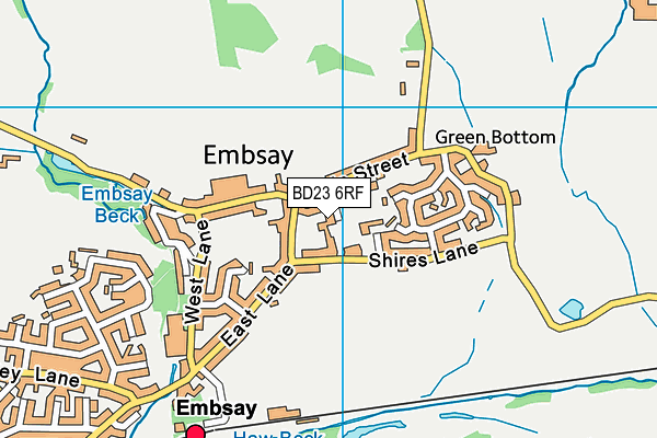 BD23 6RF map - OS VectorMap District (Ordnance Survey)