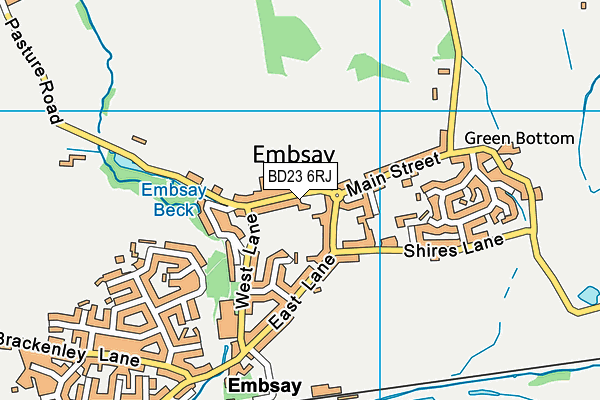 BD23 6RJ map - OS VectorMap District (Ordnance Survey)