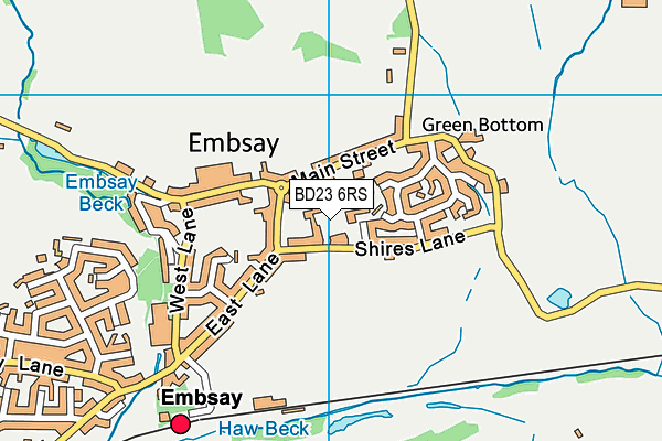 BD23 6RS map - OS VectorMap District (Ordnance Survey)