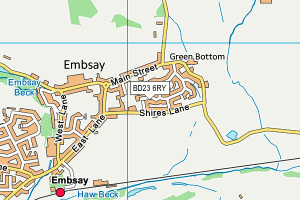 BD23 6RY map - OS VectorMap District (Ordnance Survey)