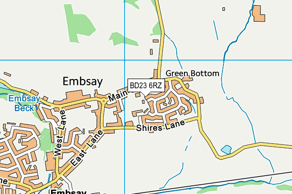 BD23 6RZ map - OS VectorMap District (Ordnance Survey)