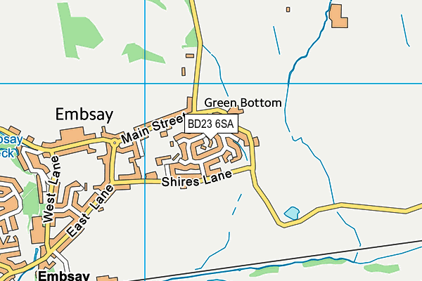 BD23 6SA map - OS VectorMap District (Ordnance Survey)