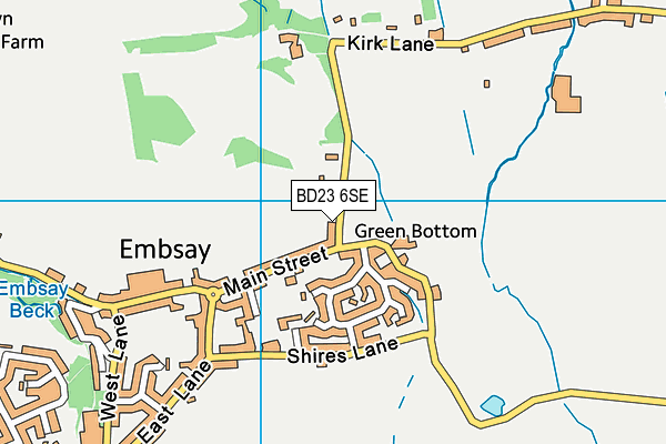BD23 6SE map - OS VectorMap District (Ordnance Survey)