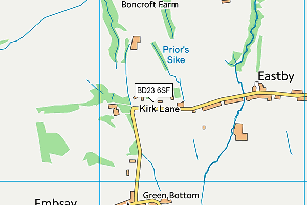 BD23 6SF map - OS VectorMap District (Ordnance Survey)