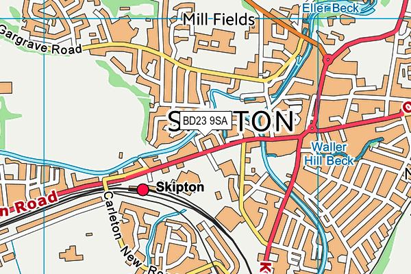 BD23 9SA map - OS VectorMap District (Ordnance Survey)