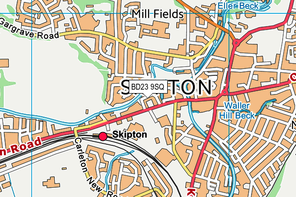 BD23 9SQ map - OS VectorMap District (Ordnance Survey)