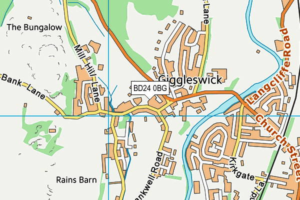 BD24 0BG map - OS VectorMap District (Ordnance Survey)