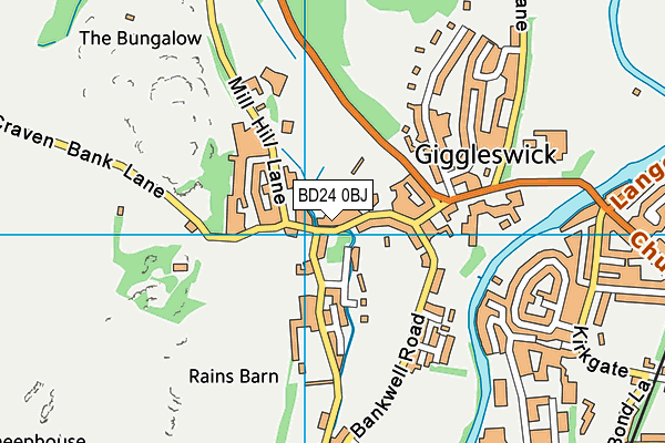 Giggleswick Primary School map (BD24 0BJ) - OS VectorMap District (Ordnance Survey)
