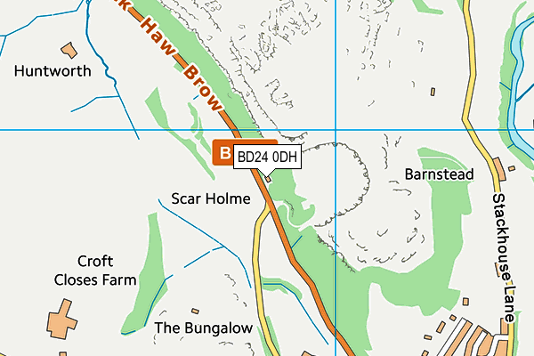 BD24 0DH map - OS VectorMap District (Ordnance Survey)