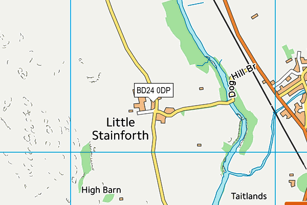 BD24 0DP map - OS VectorMap District (Ordnance Survey)