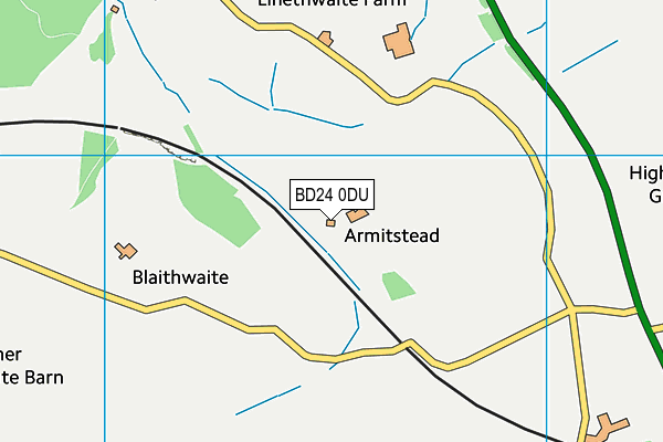 BD24 0DU map - OS VectorMap District (Ordnance Survey)