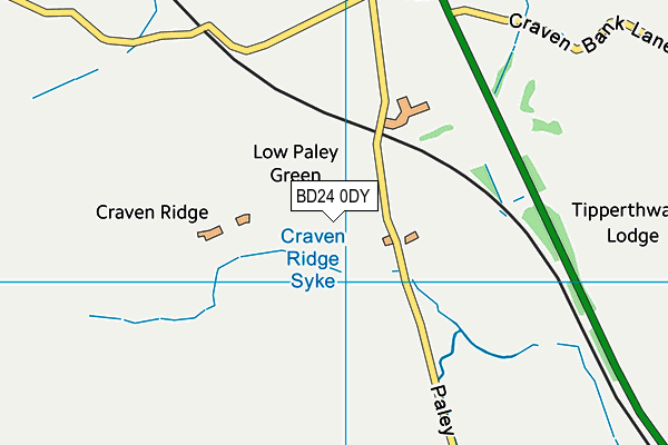 BD24 0DY map - OS VectorMap District (Ordnance Survey)