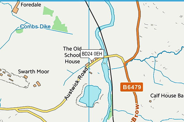 BD24 0EH map - OS VectorMap District (Ordnance Survey)