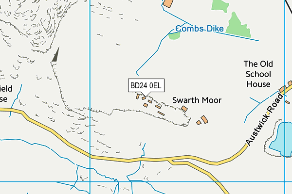 BD24 0EL map - OS VectorMap District (Ordnance Survey)