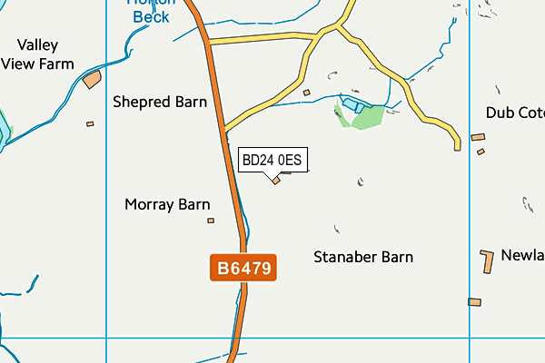 BD24 0ES map - OS VectorMap District (Ordnance Survey)